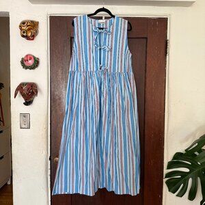 Ganni Striped Midaxi Dress
